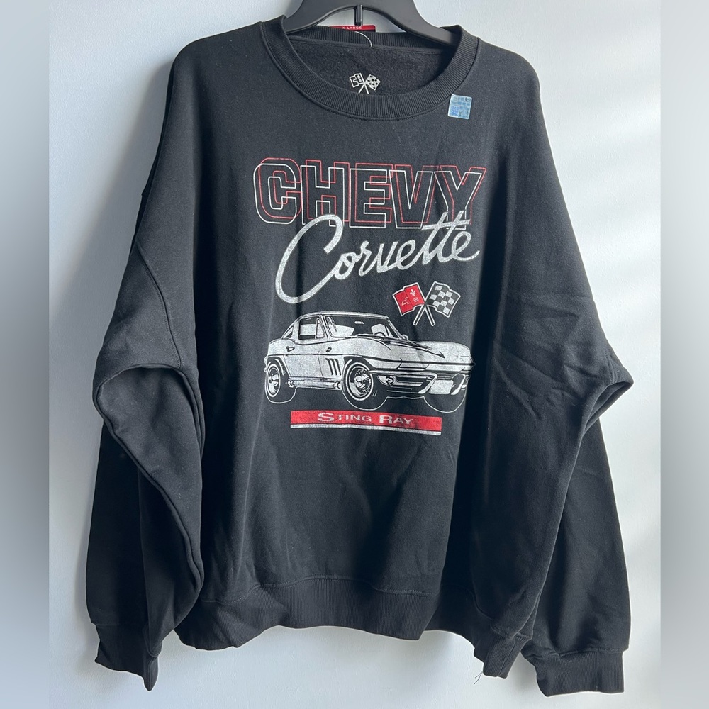 Corvette Licensed Ladies Car Sweatshirt Size XL